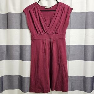 LOFT Red Sundress with V-Neck